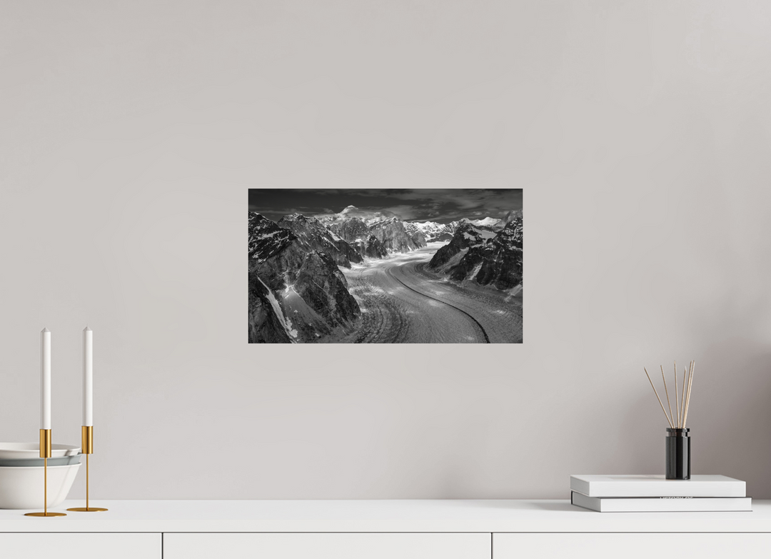 16 x 9″, Hahnemuhle Photo Silk Barta X Denali and Ruth Glacier