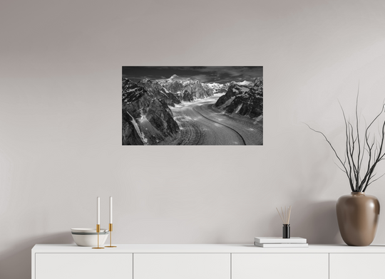 32 x 18″, Iiford Baryta Paper Denali and Ruth Glacier